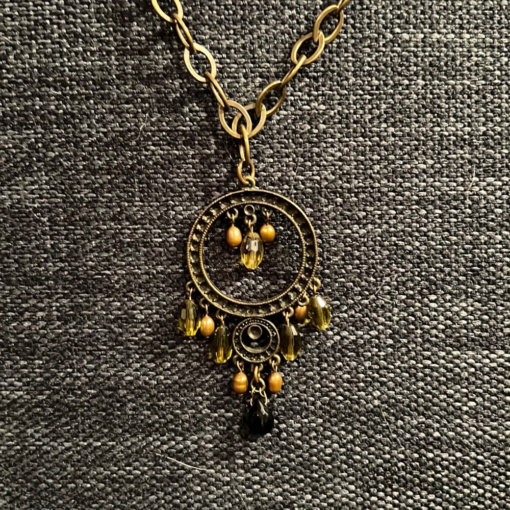 NWT David Aubrey boho retro style beaded necklace